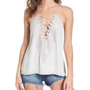 Wayf lace v neck tank